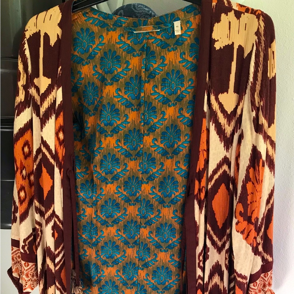 Soft Surroundings Open Tunic/ Caftan With Tassel … - image 1